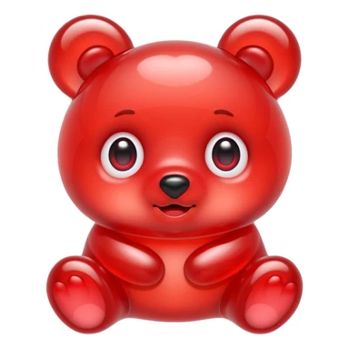 jelly bear with large heart-shaped eyes kawaii sticker
