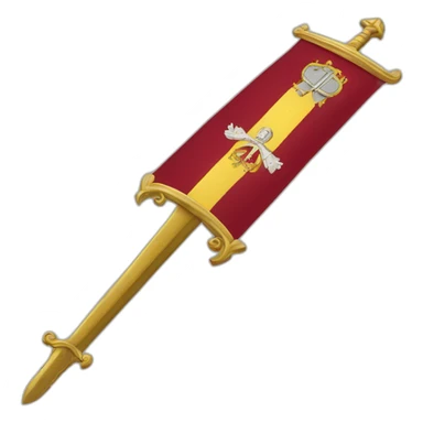 Vatican flag sword sticker