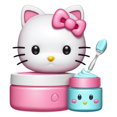 hello kitty skincare sticker