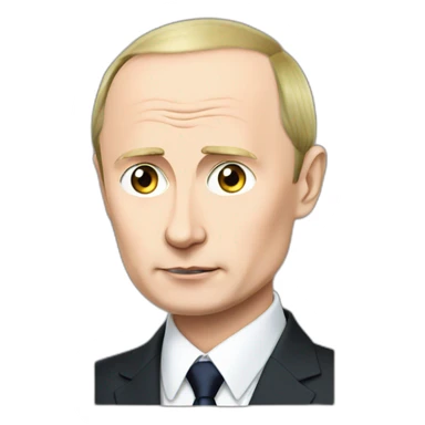 putin with anime biggest eyes sticker