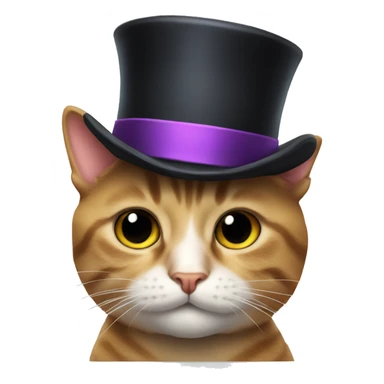 cat with tophat sticker