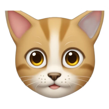 Gato con nariz humana sticker