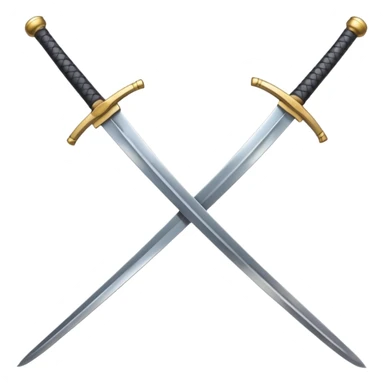 Two Japanese swords, one short. The swords are not crossed sticker