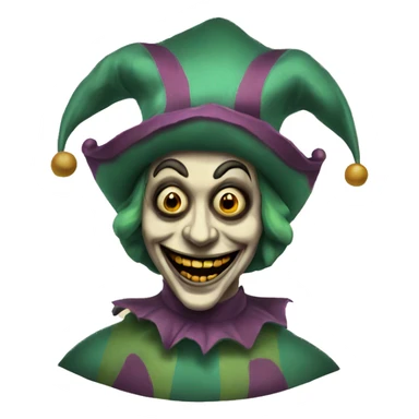 vintage scary jester  sticker