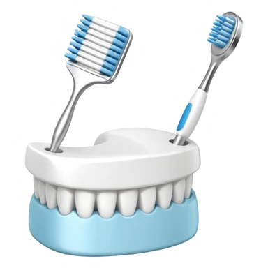 Denture teeth brush sticker