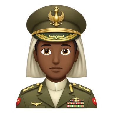 Saudi Arabian soldier in traditional military uniform sticker