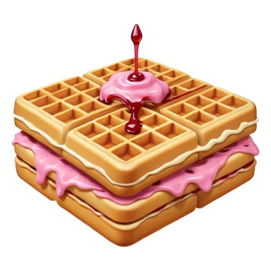 waffle wich dough is pink sticker