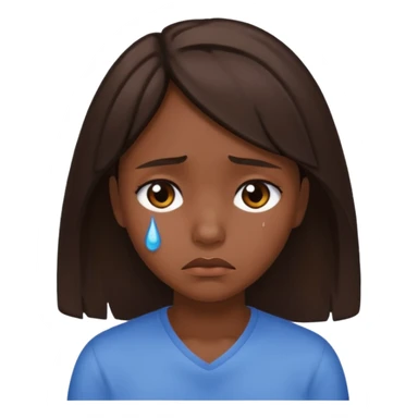 Niña triste morenita  sticker