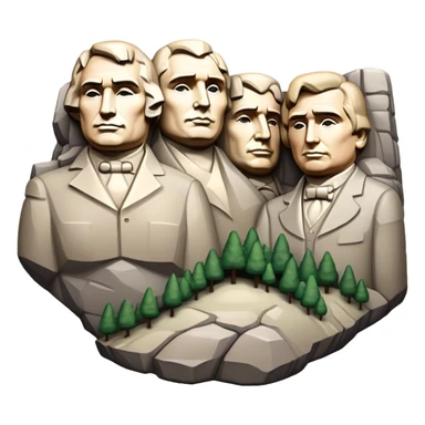 Cinematic Realistic Mount Rushmore Emoji sticker