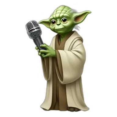 Yoda Master and microphone sticker