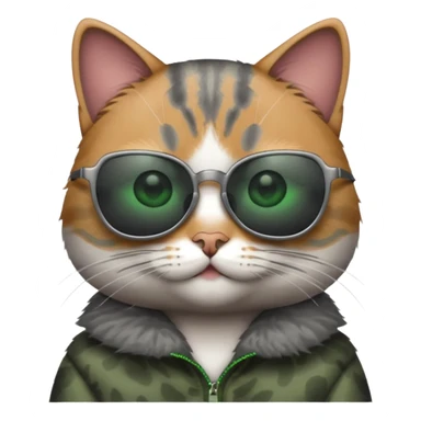 Cat wearing sunglasses sticker