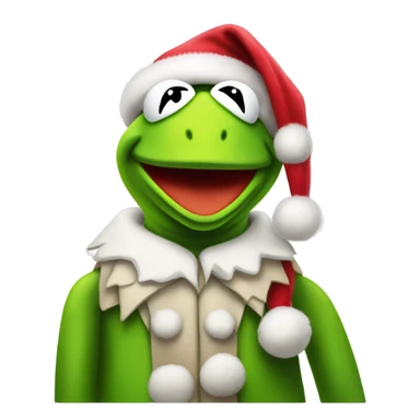 Kermit the frog Santa sticker