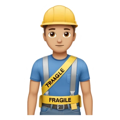 Apartment Mover, Fragile-Label Runner hold tape belt. sticker