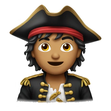 Niño disfrazado de pirata sticker