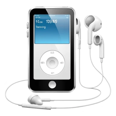 all white ipod and earphone
 sticker