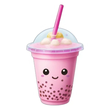 A bubble tea with a unicorn lid sticker