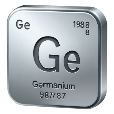 germanium element, chemical symbol Ge sticker