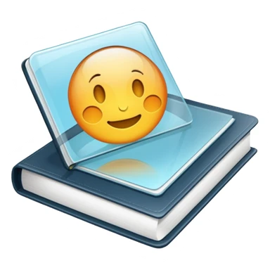 See through glass book sticker