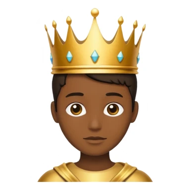 silhouette with a crown above the head sticker