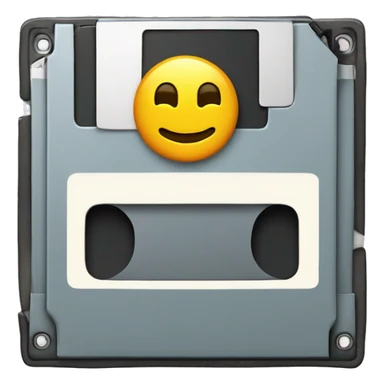 retro smiling floppy disk sticker