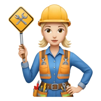 Street Sign Maker woman sticker