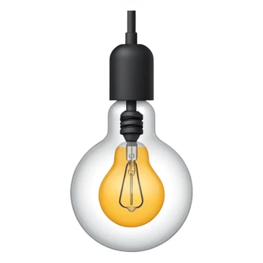 bombillo con colgante en el techo sticker