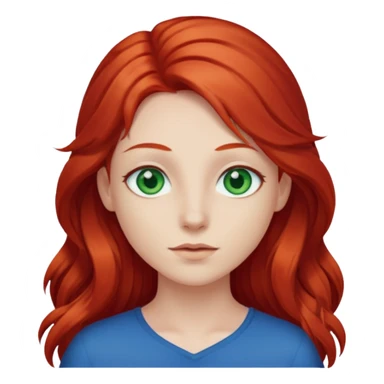 Like the first but her eye green  and blue and her hair red that brolong herwn  sticker