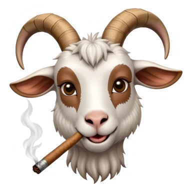 goat smoking a blunt sticker