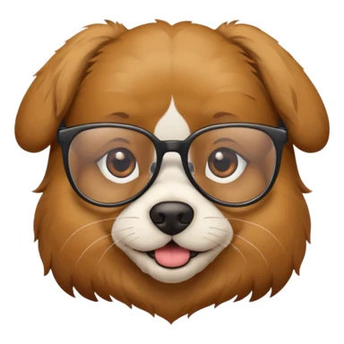 un perro con gafas sticker