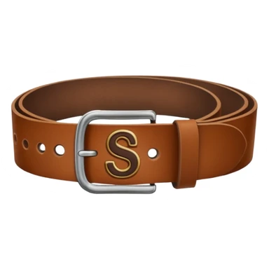 A belt with the letters S and E sticker