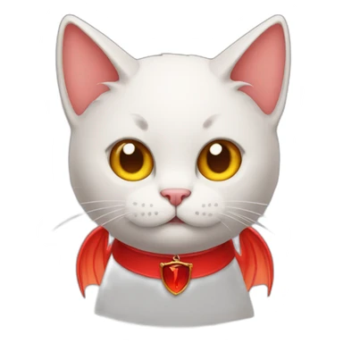 Cat with devil wing sticker
