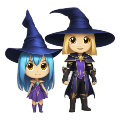 dark magician with dark magician girl sticker