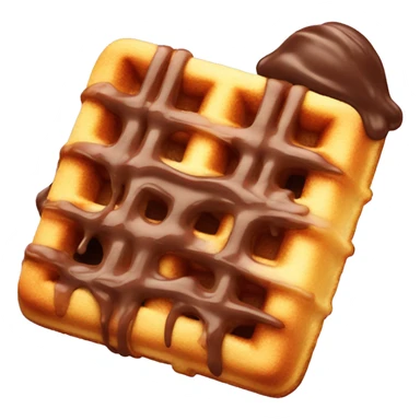 waffle with chocolate sticker