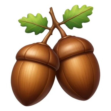oak acorns sticker