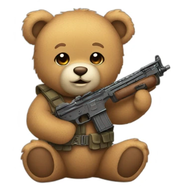 teddy bear armed open cute sticker
