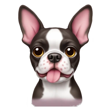 Pink Boston terrier sticker