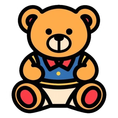 Ralph Lauren Polo Bear teddy bear mascot sticker