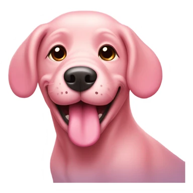 Pink dog, very cute with tongue out sticker