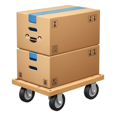 Furniture Dolly – with a sofa or boxes stacked on it sticker