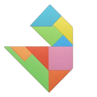 square tangram sticker