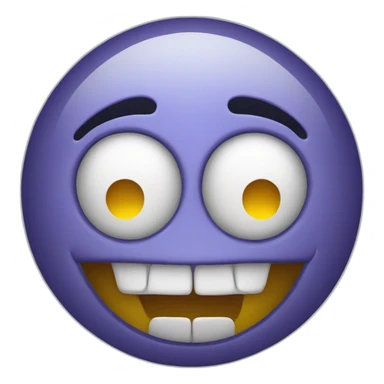 scary smiley face with cold sweat sticker