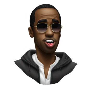 P Diddy licking his lips sticker