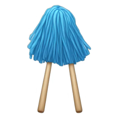 blue mop sticker
