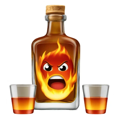 Fireball whiskey and shot glass sticker