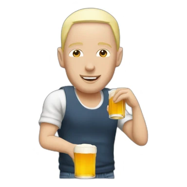 eminem qui boit une biere sticker