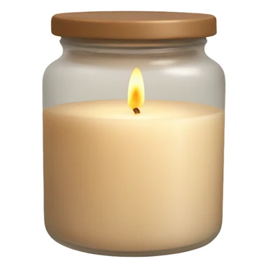 Aesthetic beige candle in the jar  sticker