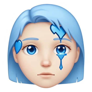 Me with a broken blue heart ￼ sticker