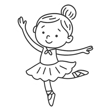 white baby girl dancer sticker