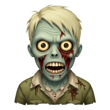 Walking zombie, tattered clothes, scary expression, realistic horror, no background





 sticker