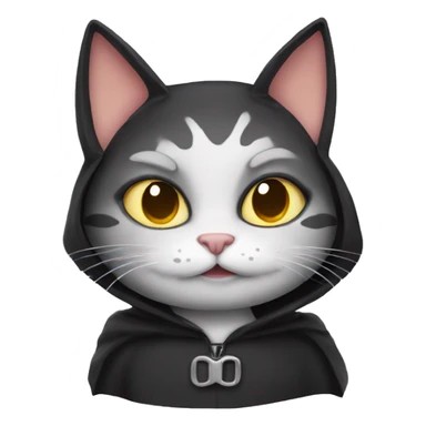 cat wearing a bat costume  sticker